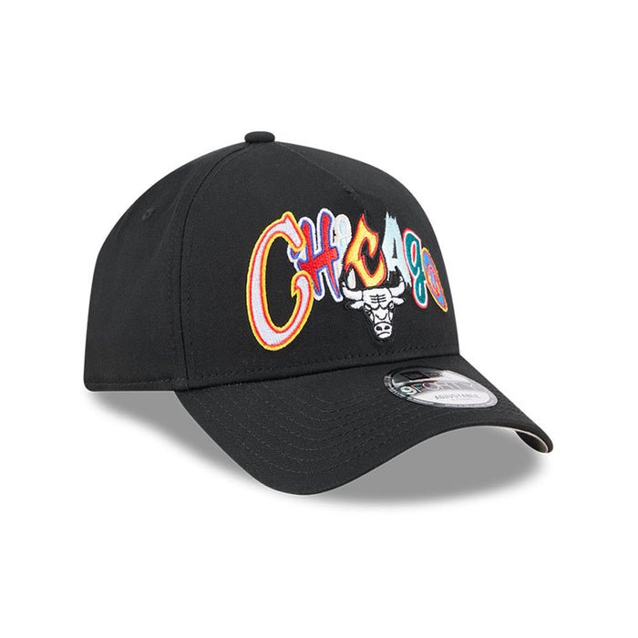 New Era Chicago Bulls 9Forty A-Frame Cap (Black-Multi)