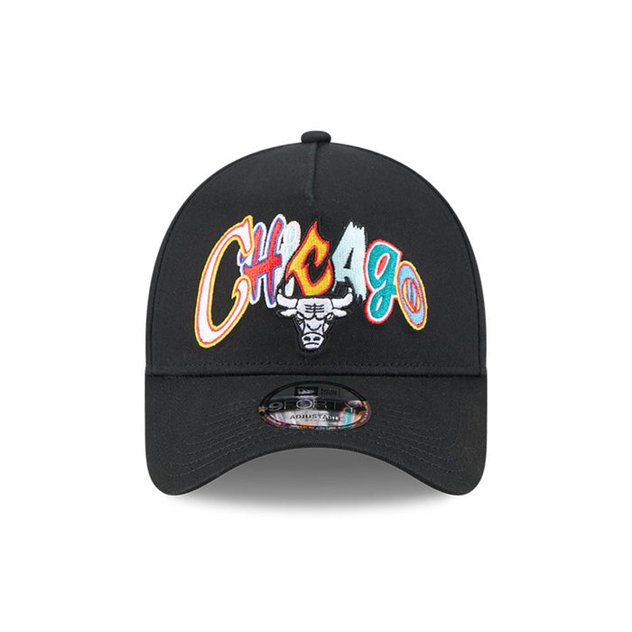 New Era Chicago Bulls 9Forty A-Frame Cap (Black-Multi)