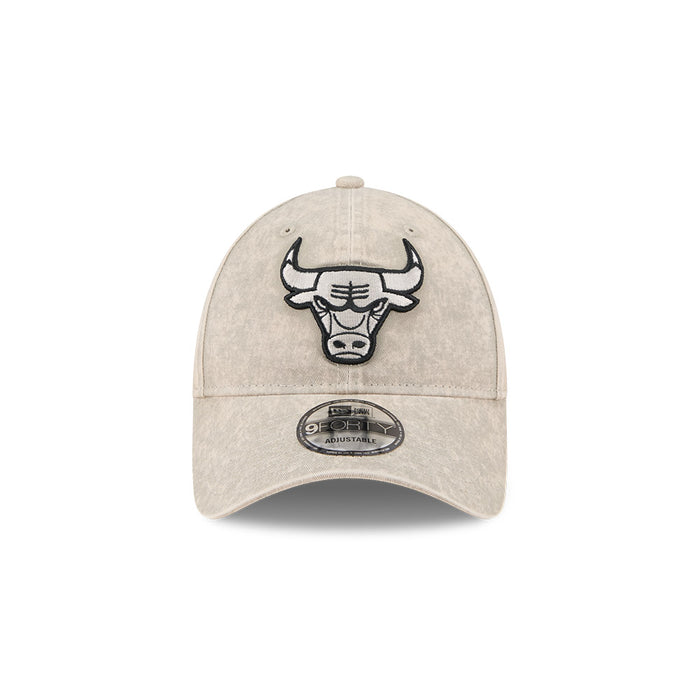 New Era Chicago Bulls 9Forty Snapback Cap (Washed Pebble/Black)