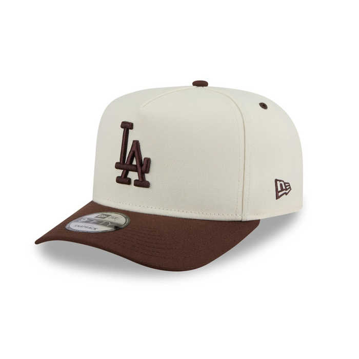 New Era L.A Dodgers 9Fifty A-Frame SnapBack Cap (White/Chocolate)