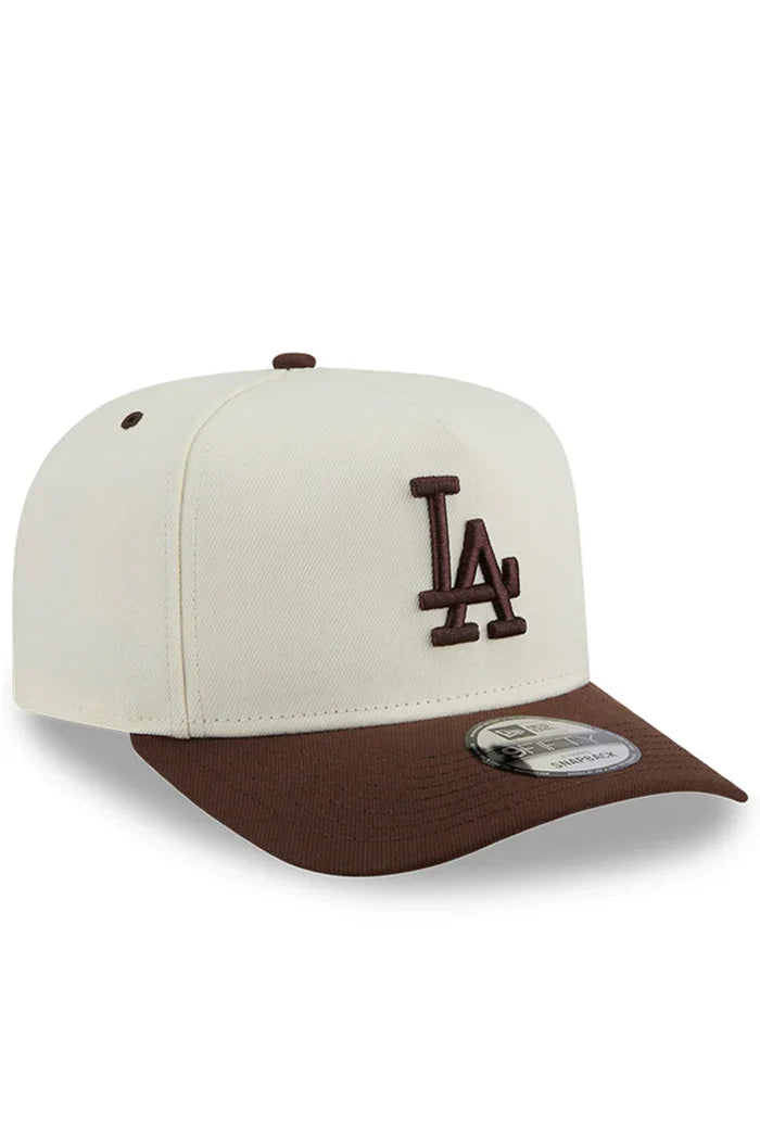 New Era L.A Dodgers 9Fifty A-Frame SnapBack Cap (White/Chocolate)