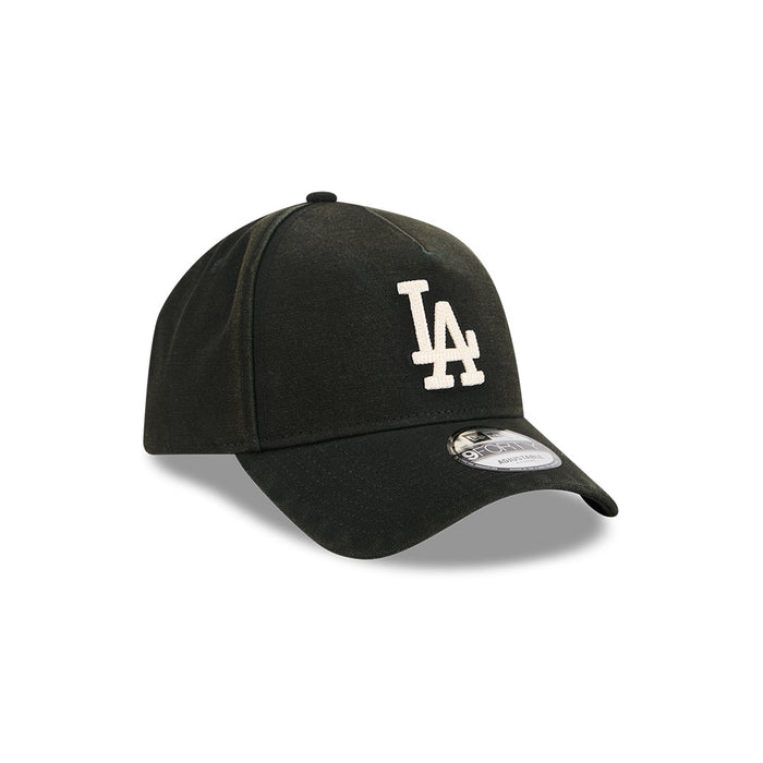 New Era L.A Dodgers 9Forty A-Frame Cap (Washed Canvas Black)