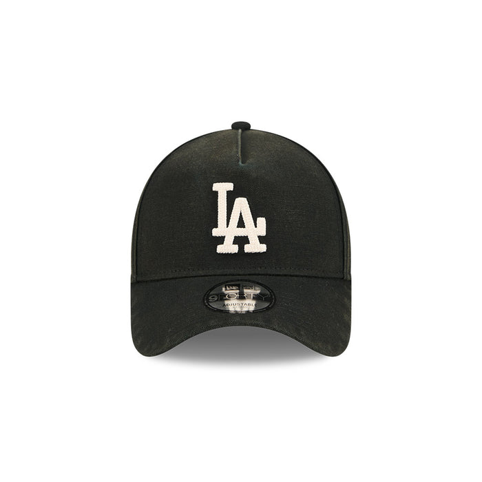 New Era L.A Dodgers 9Forty A-Frame Cap (Washed Canvas Black)