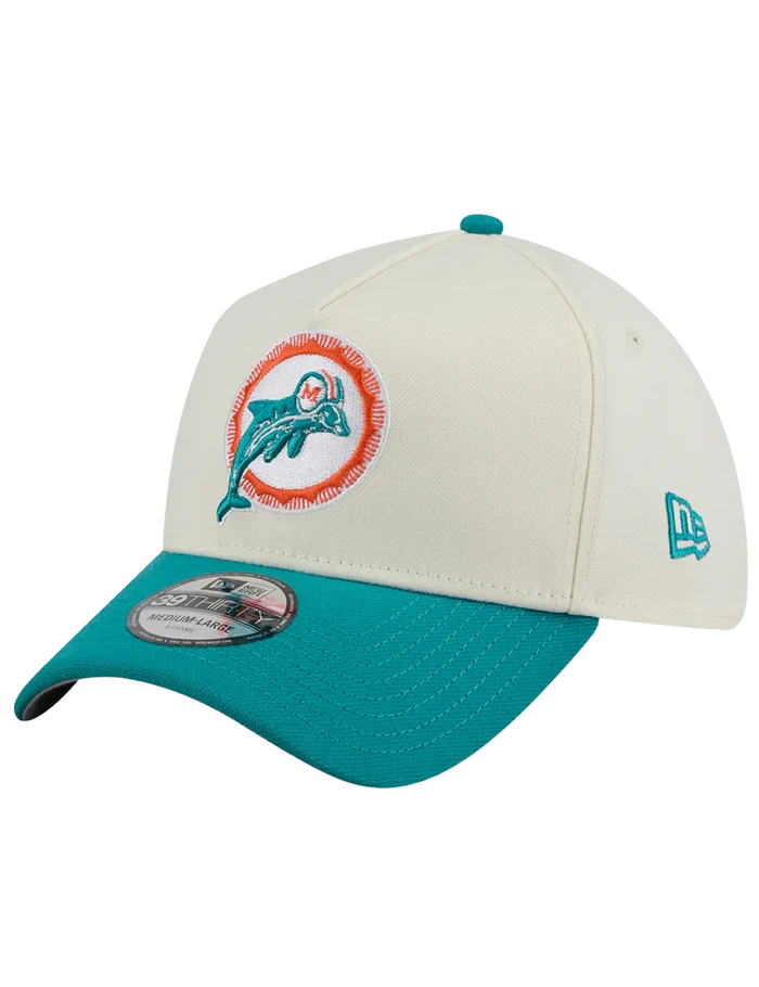 New Era Miami Dolphins 39Thirty A-Frame Stretch Fit (White/Blue)