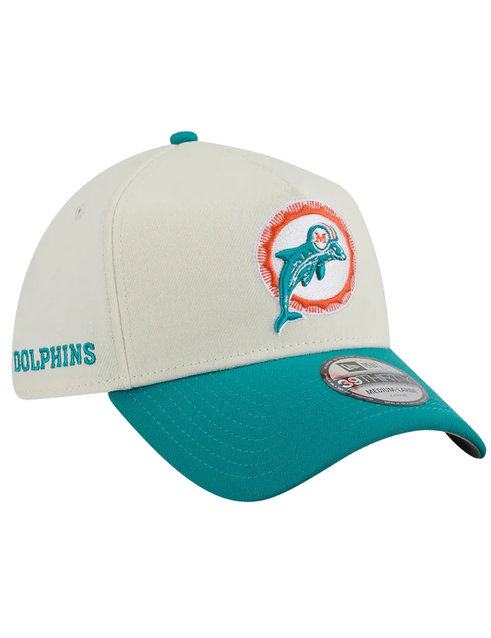 New Era Miami Dolphins 39Thirty A-Frame Stretch Fit (White/Blue)