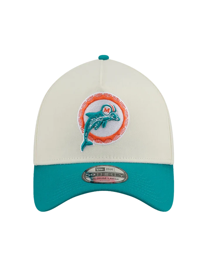 New Era Miami Dolphins 39Thirty A-Frame Stretch Fit (White/Blue)