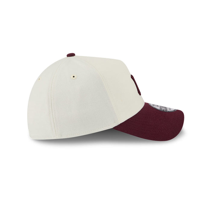 New Era N.Y Yankees 39Thirty A-Frame Stretch-Fit Cap (Cream/Burgundy)