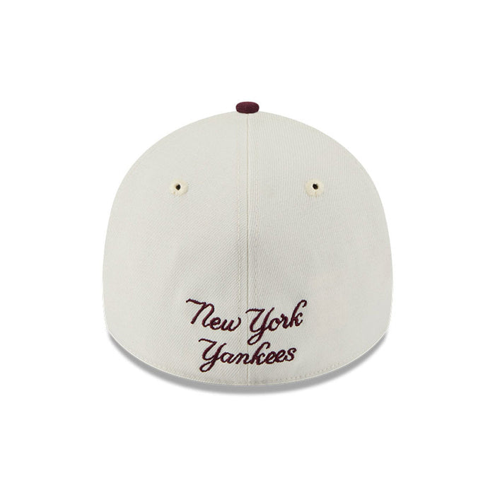 New Era N.Y Yankees 39Thirty A-Frame Stretch-Fit Cap (Cream/Burgundy)