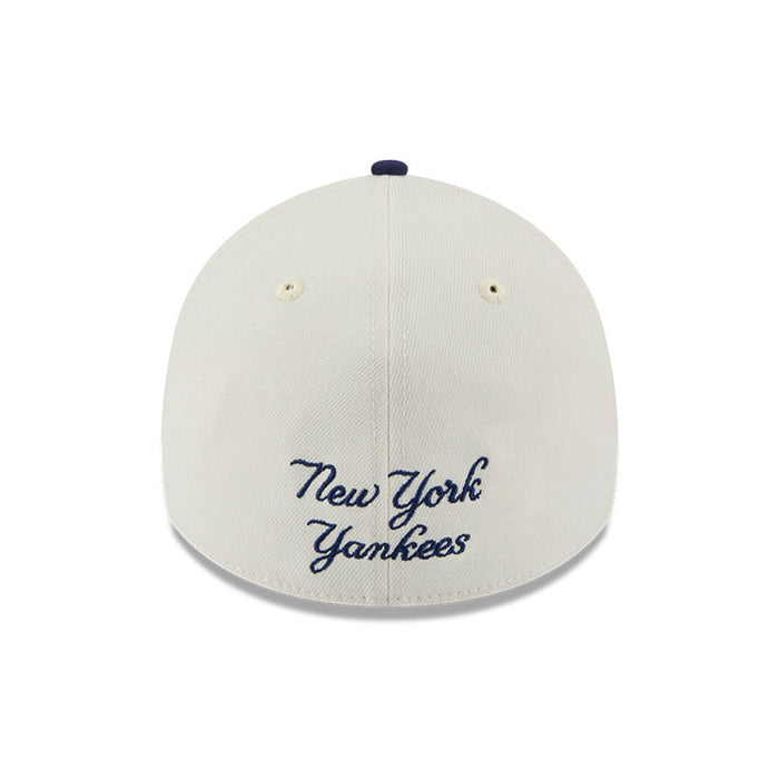 New Era N.Y Yankees 39Thirty A-Frame Stretch-Fit Cap (Cream/Navy)