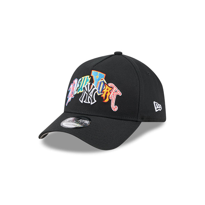New Era N.Y Yankees 9Forty A-Frame Cap (Black-Multi)