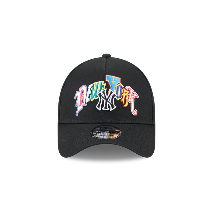 New Era N.Y Yankees 9Forty A-Frame Cap (Black-Multi)