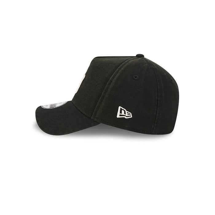 New Era N.Y Yankees 9Forty A-Frame Cap (Washed Canvas Black)