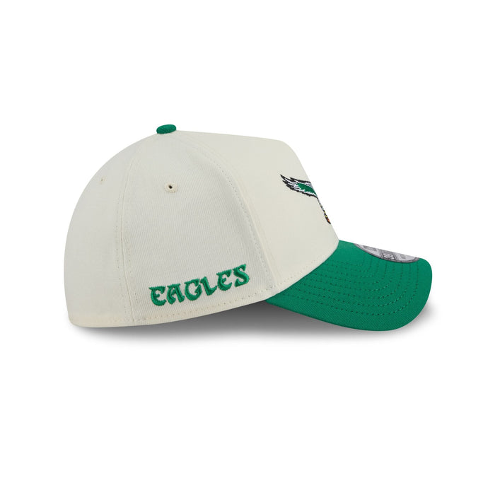 New Era Philadelphia Eagles 39Thirty A-Frame Adjustable Cap (Cream/Green)