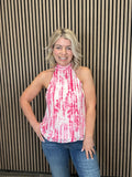 Nia Halter Neck Top (Rose Drops)