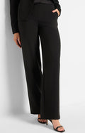 Nic & Zoe 31" Wide Leg Sleek Stretch Pant in Black Onyx