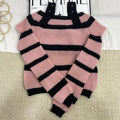 Niche Color-Blocked Striped Top