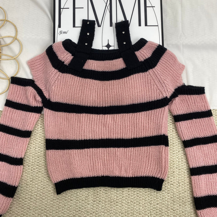 Niche Color-Blocked Striped Top