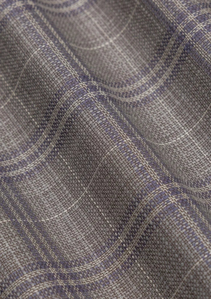 Nickel Grey Checked Pants - SARTORO