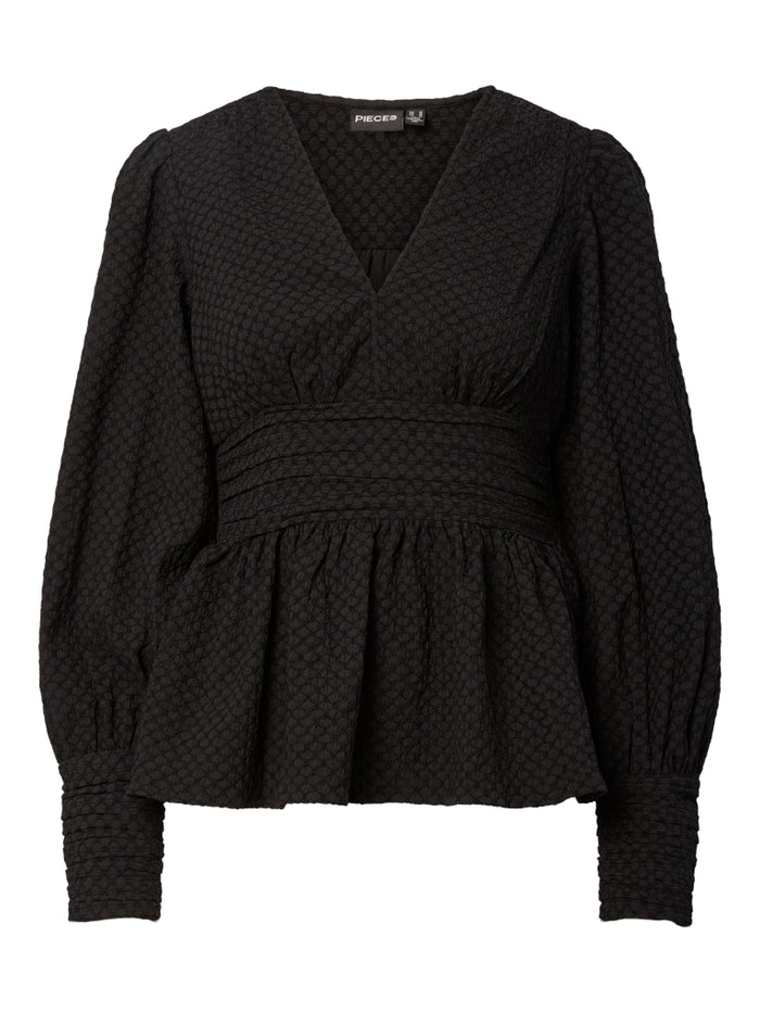Nika Flounce Top (Black)
