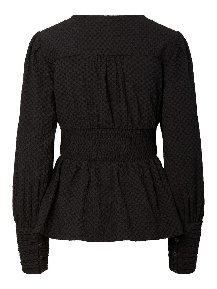 Nika Flounce Top (Black)
