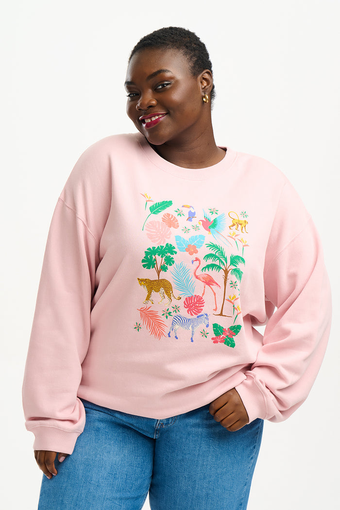 NOAH SWEATER (PEACH/TROPICAL SAFARI)