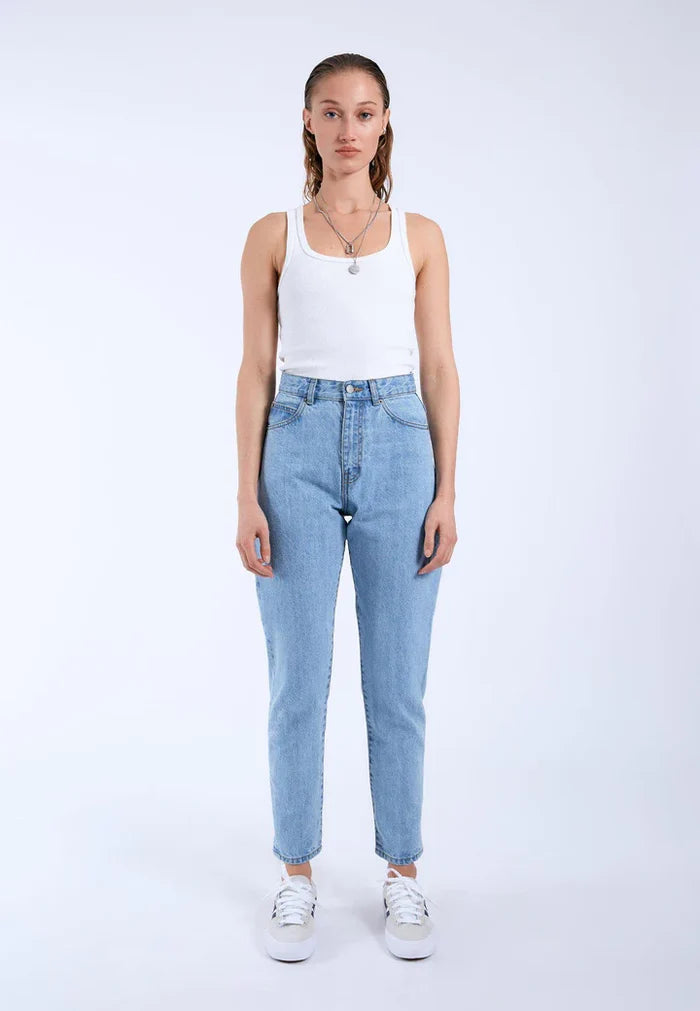 Nora Empress High Waisted Mom Jeans (Light Blue)