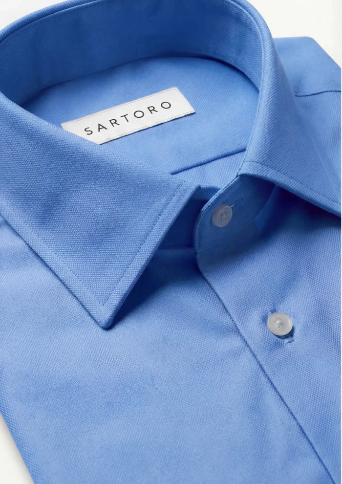 Ocean Blue Bamboo Shirt - SARTORO
