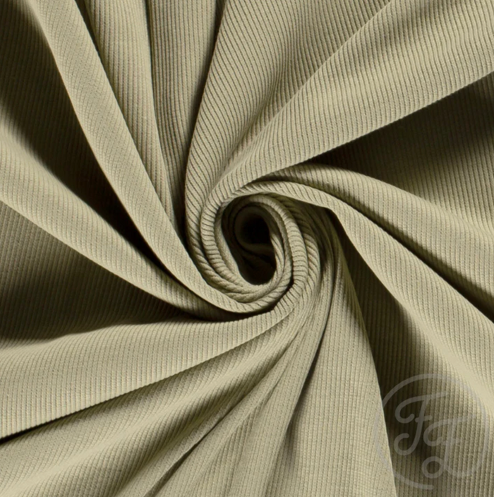 Olive Green Uni Baby Rib - Family Fabrics B.V.