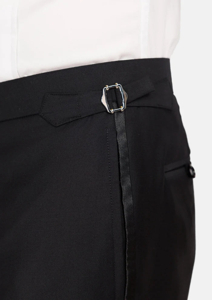 Onyx Black Tuxedo Pants - SARTORO