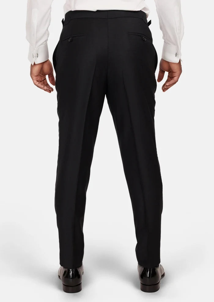 Onyx Black Tuxedo Pants - SARTORO