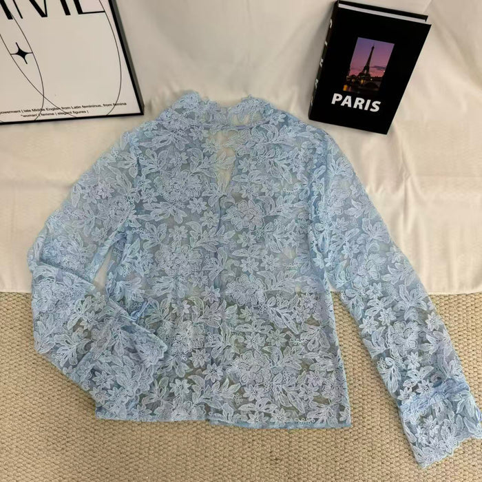 Openwork Casual Lace Shirt