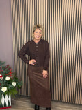 Orlaith Suedette Ankle Skirt (Delicioso)