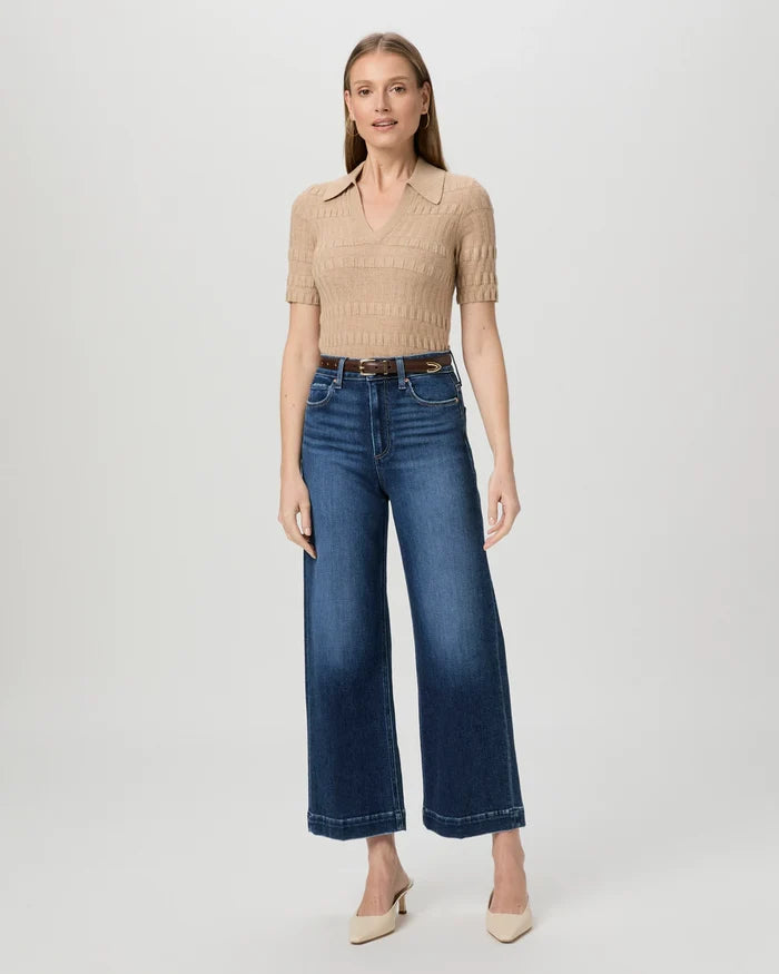 Paige Denim Anessa 27" Wide Leg Jean in Foreign Film