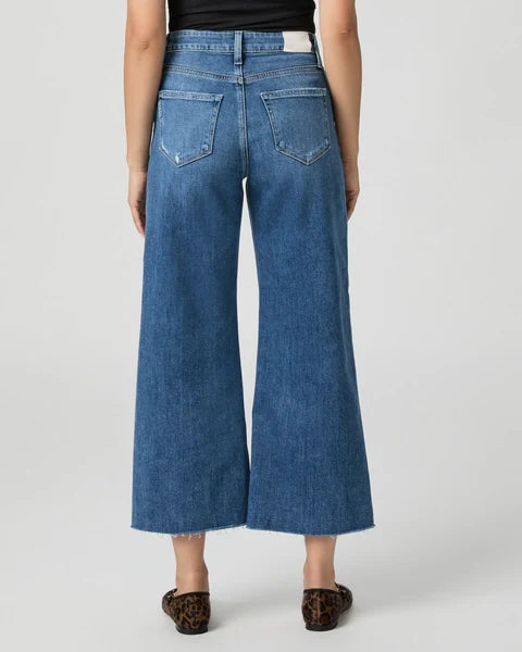 Paige Denim Anessa Wide Leg Jean in Rock Show Distressed