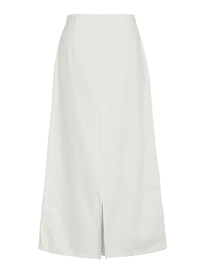 Paige Denim Maxi Skirt (White)