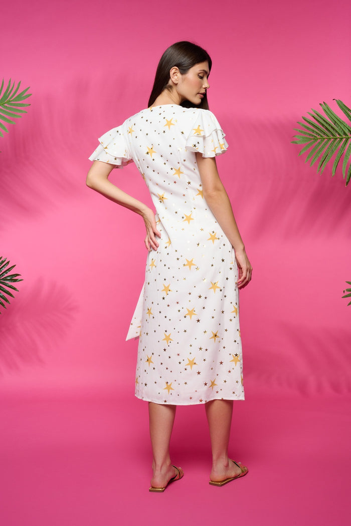 Palm Springs Wrap Dress (White)