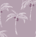 Palm Trees & Coconuts Purple - Family Fabrics B.V.