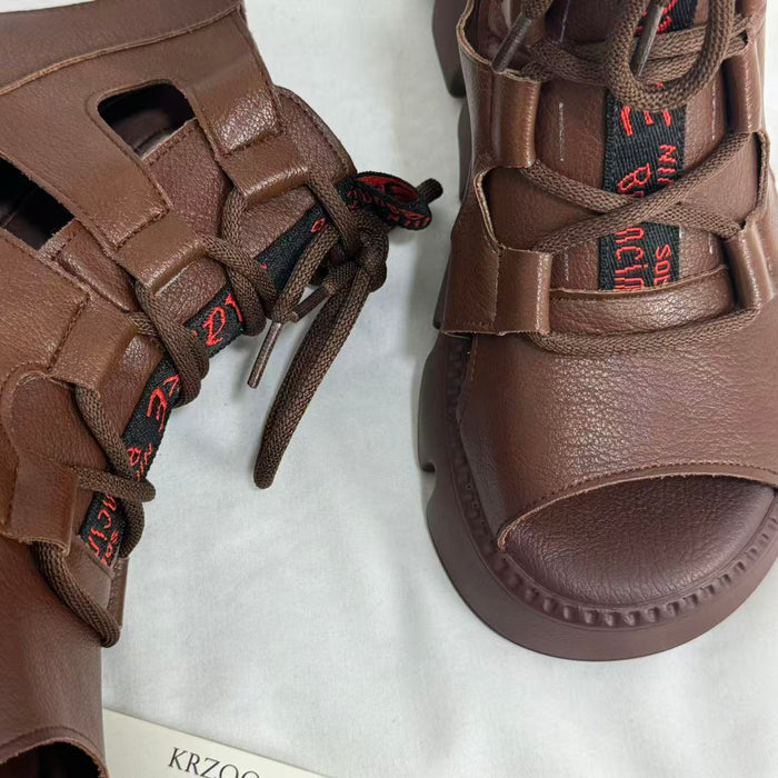 Pasta high-top Roman sandals