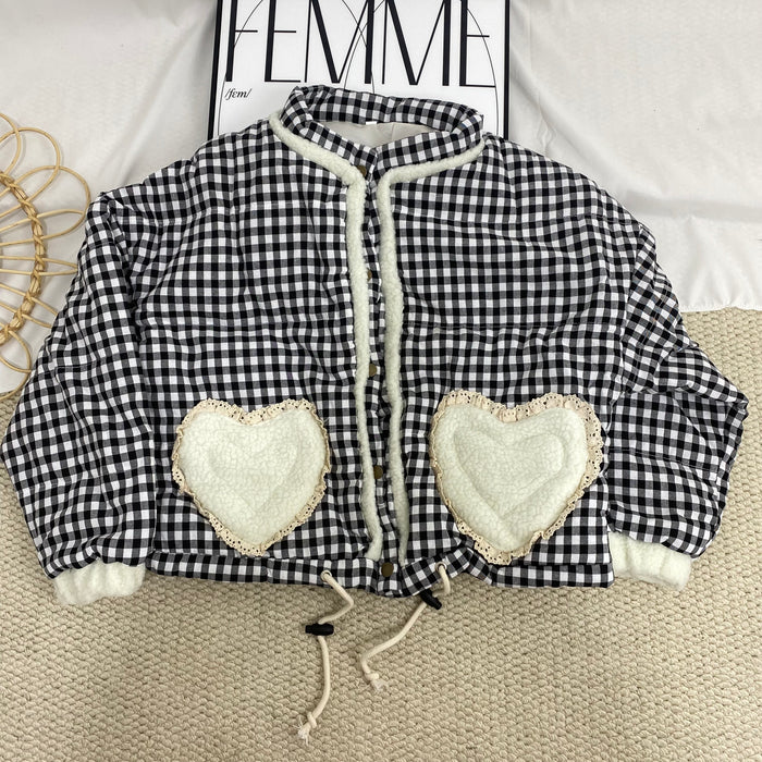Patchwork Plaid Cotton Coat