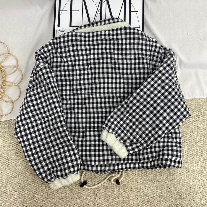 Patchwork Plaid Cotton Coat