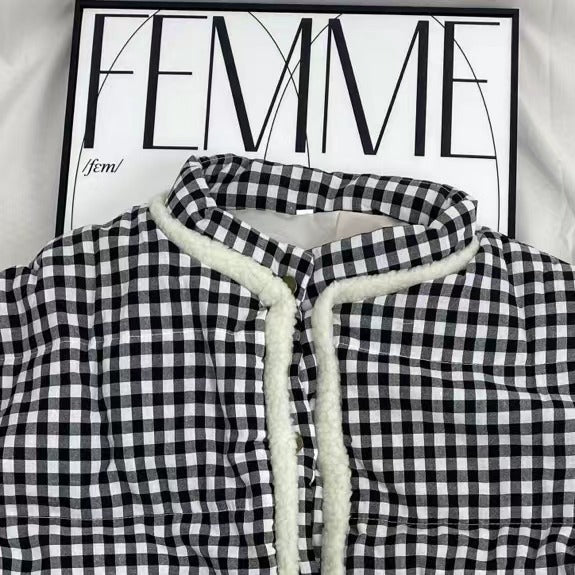 Patchwork Plaid Cotton Coat