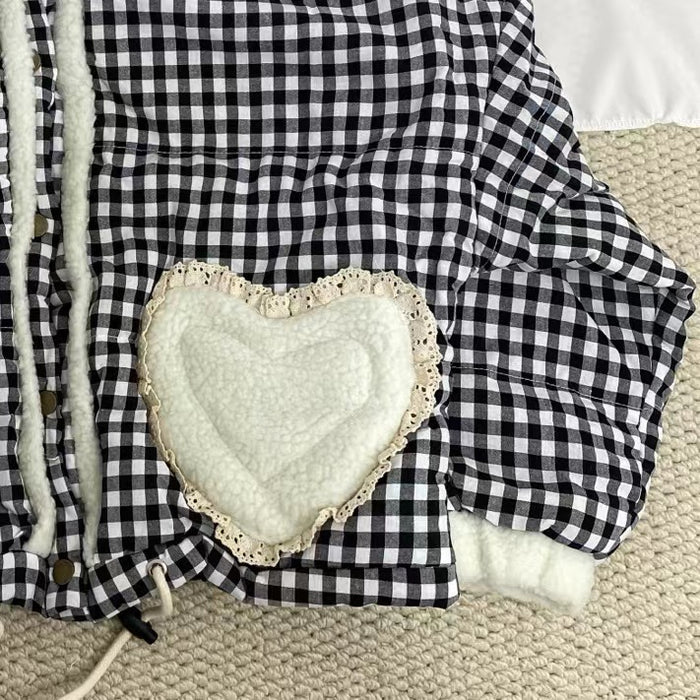 Patchwork Plaid Cotton Coat