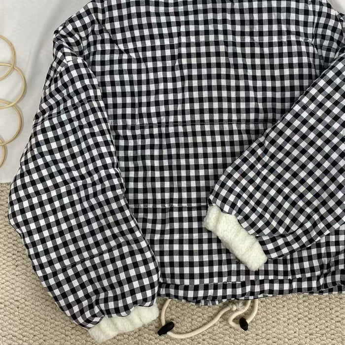 Patchwork Plaid Cotton Coat