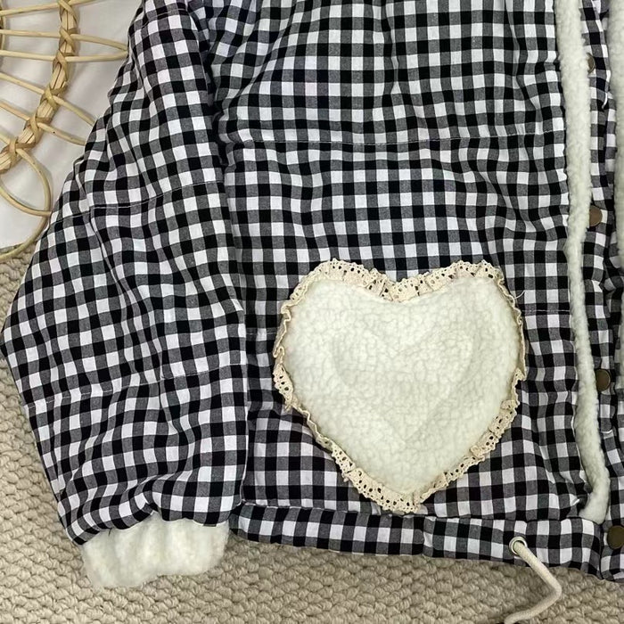 Patchwork Plaid Cotton Coat