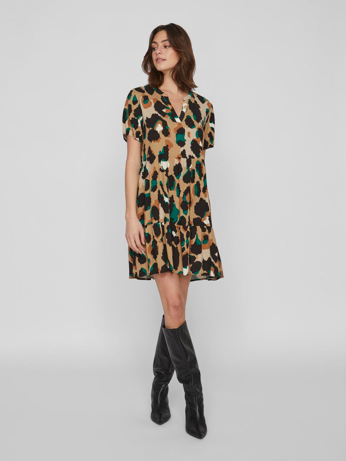 PAYA V NECK DRESS (ULTRAMARINE GREEN)