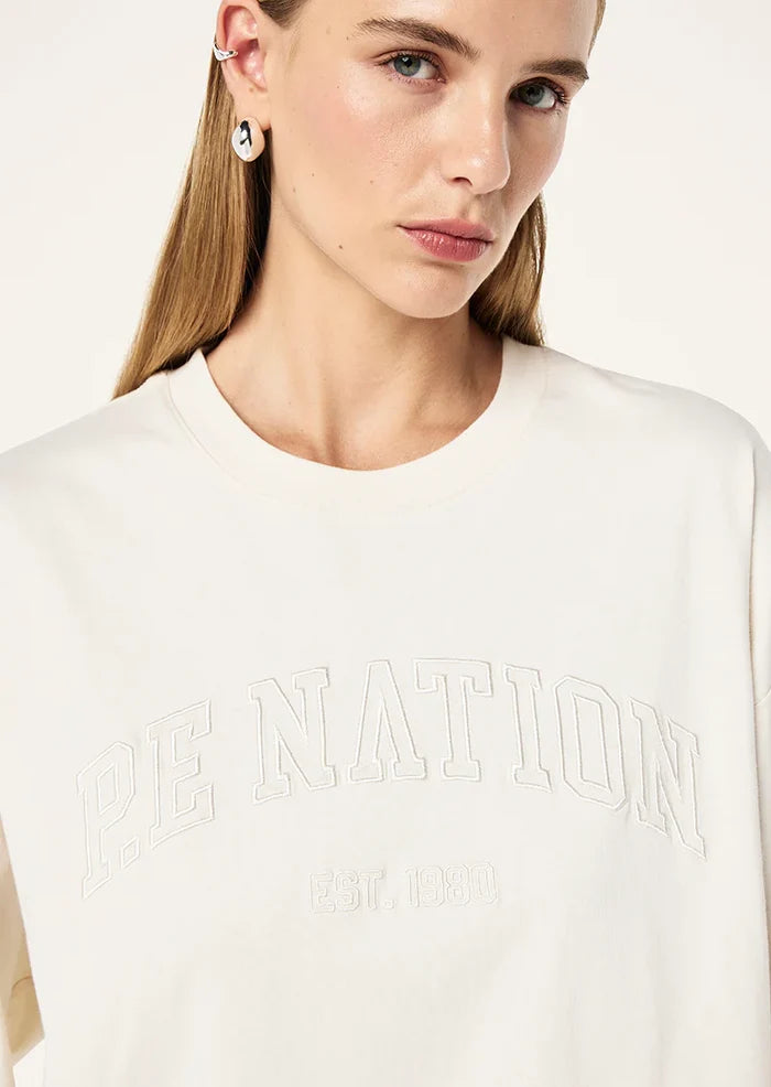 P.E NATION Core Oversized LS Tee (White)
