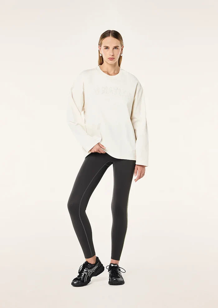 P.E NATION Core Oversized LS Tee (White)