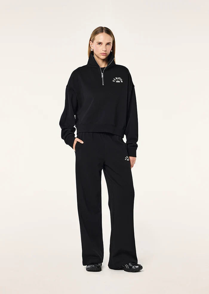 P.E Nation Established Oversize Zip Sweat (Black)