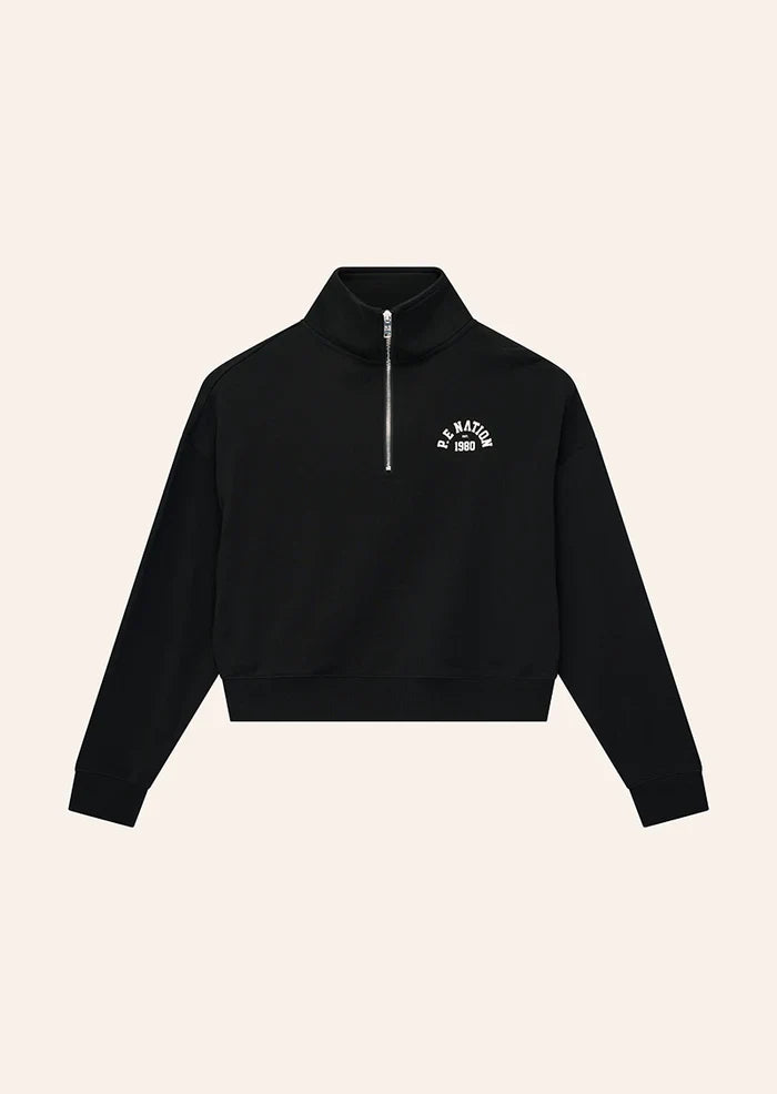 P.E Nation Established Oversize Zip Sweat (Black)