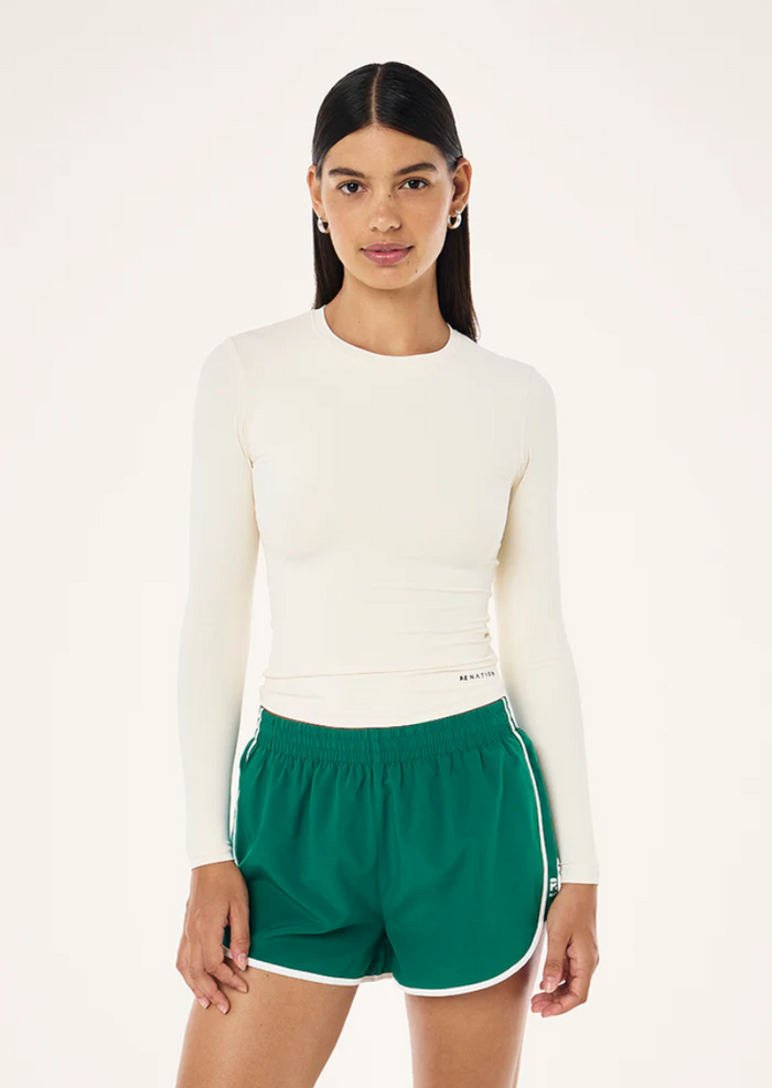 P.E Nation Foundation Long Sleeve Top (Whisper White)